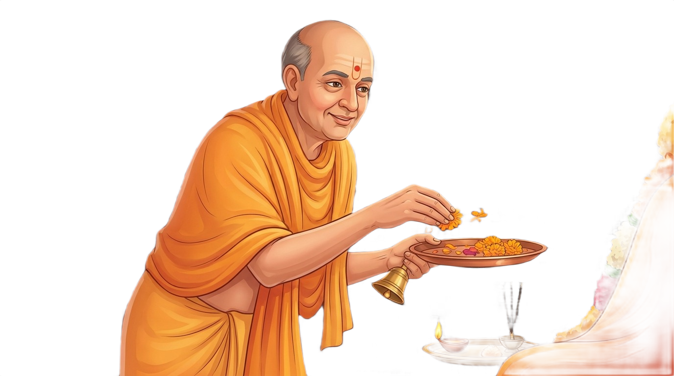 Pandit performing puja